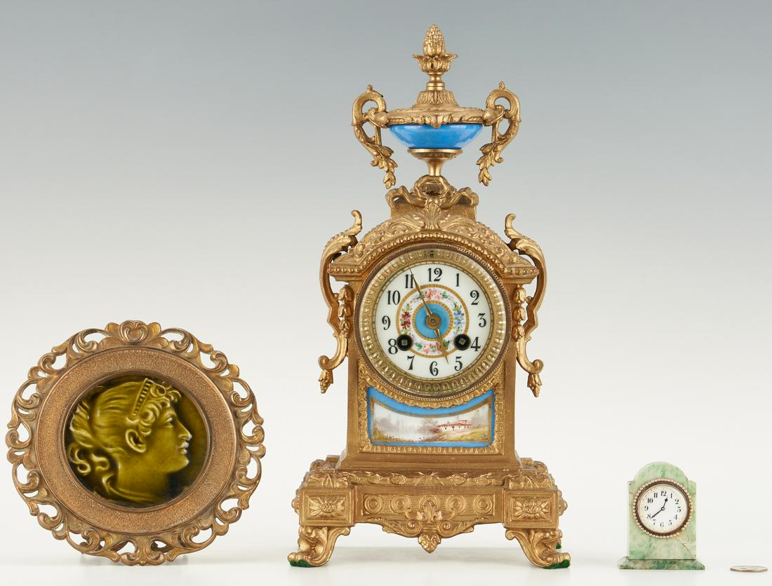 2 French Clocks & Framed Art Pottery Tile (1 of 20)