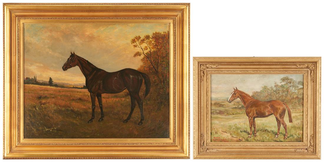 2 British O/C Horse Portraits by Collier, Trickett (1 of 20)