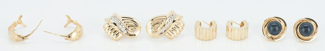 4 Pairs Ladies 14K Yellow Gold Earrings (1 of 20)