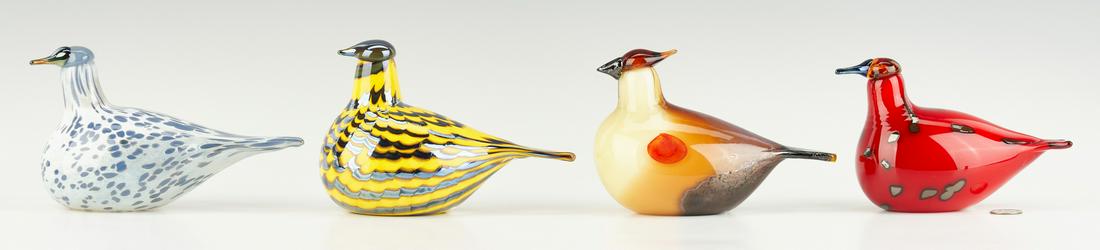 4 Iittala Oiva Toikka Art Glass Birds (1 of 14)