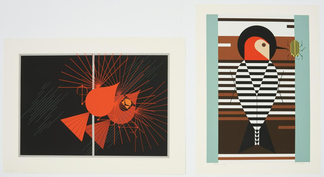 2 Charley Harper Bird Serigraphs, incl. Seeing Red, (1 of 17)