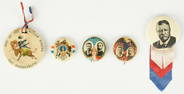 5 T. Roosevelt Badge & Buttons, incl. Rough Riders