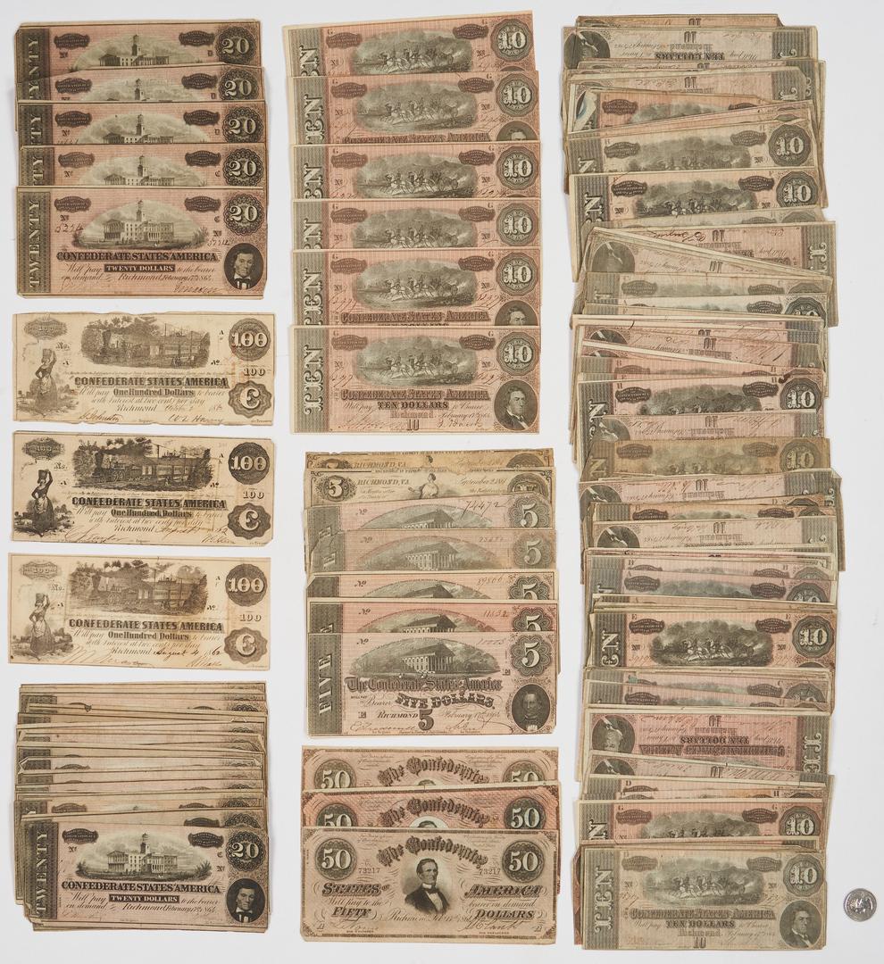 125 CSA Currency Bills, incl. T-39, T-40, T-66 (1 of 20)