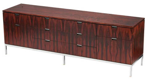 Knoll Rosewood Credenza or Sideboard, wood top