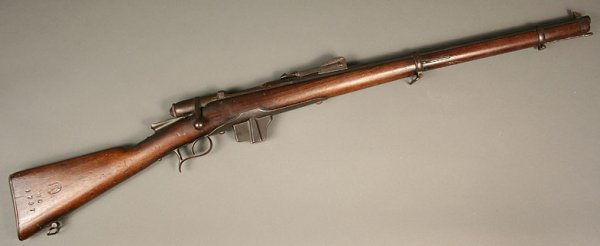 Vetterli Model 1870 rifle: Vetterli (Swiss) Model 1870 rifle/carbine. Produced at Brescia & Torino arsenal under license from Vetterli. Same as Model 1870 with the important exception of having been converted to magazine feed. 