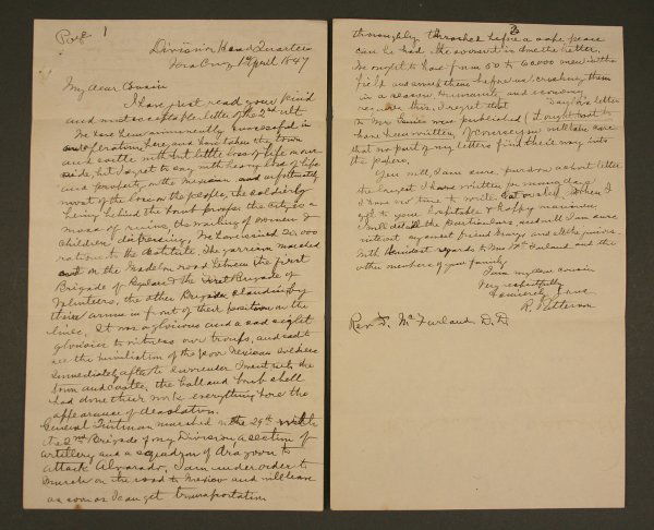 25 Mexican War letter, Major General Robert Patterson