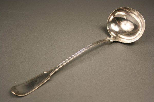 Coin silver ladle, NY & 6 assorted coin silver  - 2