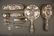 184: Art Nouveau sterling dresser vanity set, Unger, Lo - 9