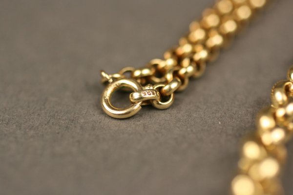 Ladies 14K gold link necklace - 3