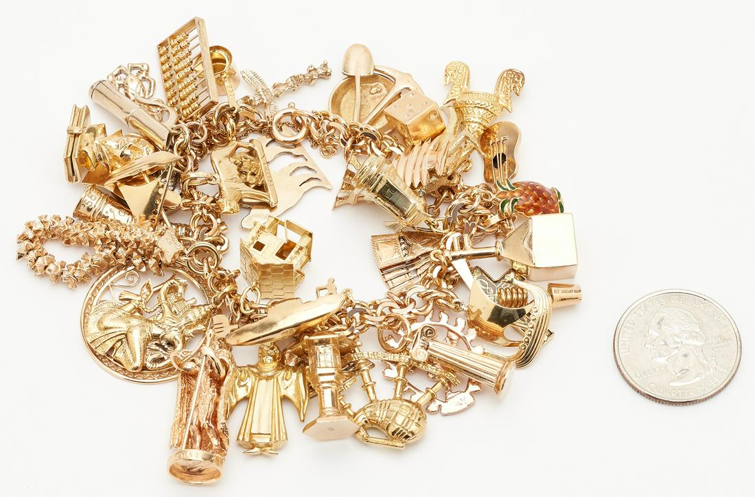 14K Charm Bracelet, 37 Charms (1 of 11)