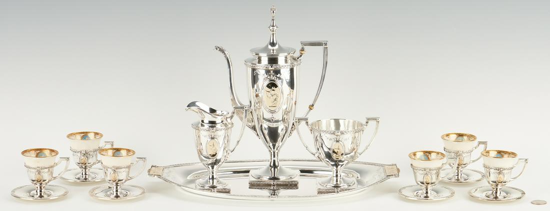 Pompeiian Sterling Silver Tea & Demitasse Cup Set, 22 (1 of 20)