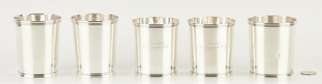 5 KY Coin Silver Julep Cups, Garner & Winchester, (1 of 17)