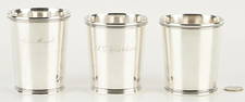 3 KY Coin Silver Julep Cups, G. Sharp, Danville