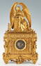 French Gilt bronze Mantel Clock w/ Figural Angel