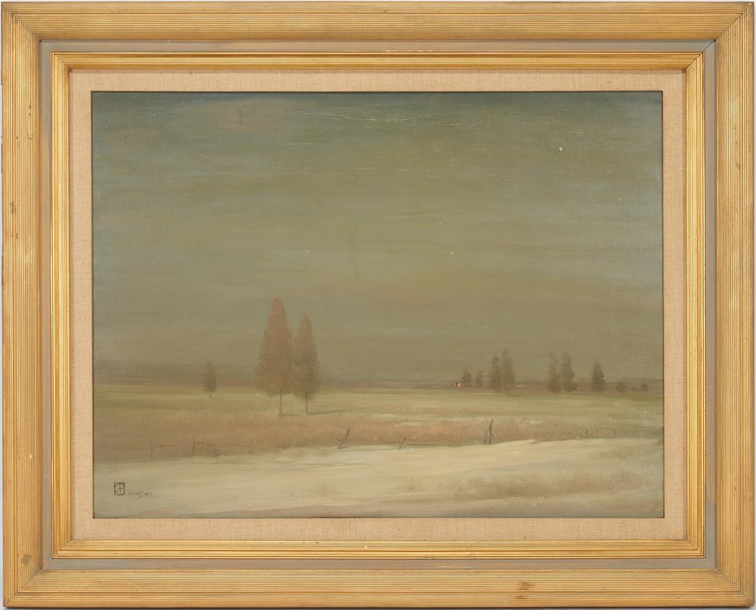 Leon Dabo O/C Winter Landscape Painting (1 of 17)