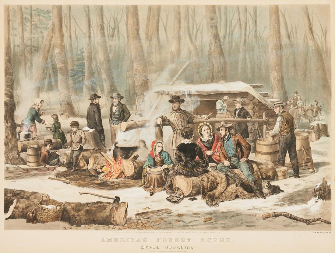 Currier and Ives: American Forest Scene, Maple Sugaring (1 of 16)