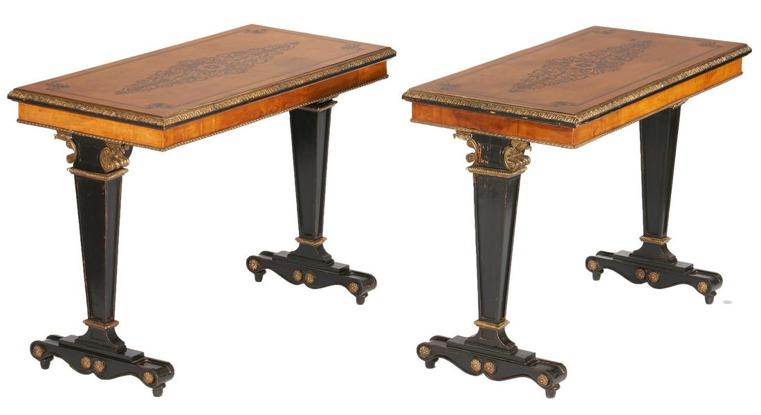 Pair Continental Neo-Grec or Regency Style Pier Tables (1 of 16)