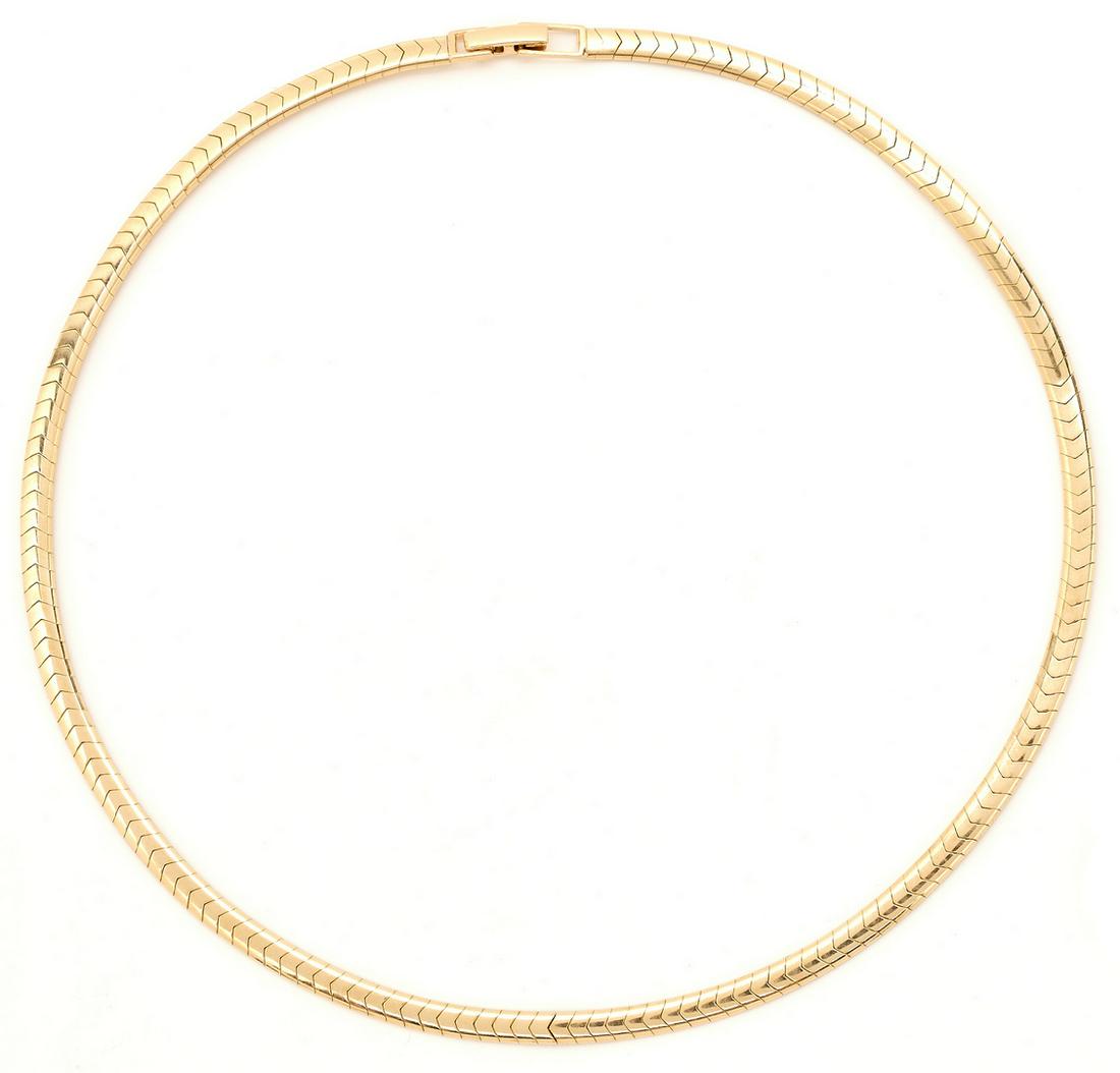 Ladies Jabel 14K Yellow Gold Omega Style Necklace (1 of 6)