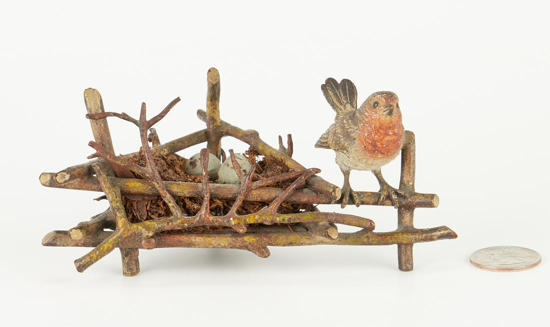 Continental Cold Painted Bronze Bird Nest (1 of 12)
