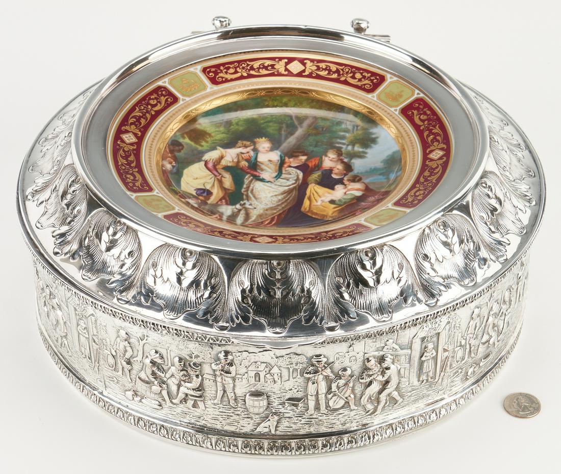Silverplated Cake Box w/ Royal Vienna Style Lid (1 of 15)