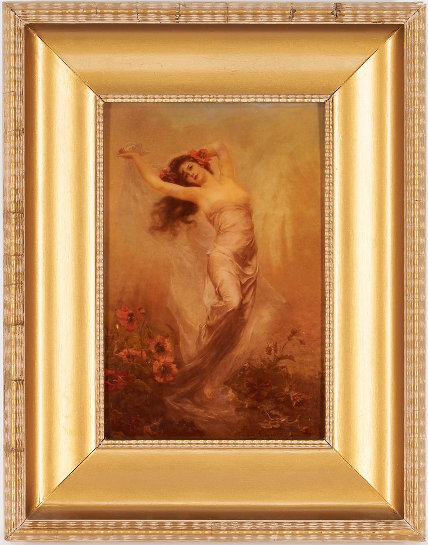Edouard Bisson Reverse Glass Painting of a Woman (1 of 15)