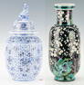 2 Chinese Style Porcelain Vases, Cartier and Tiffany