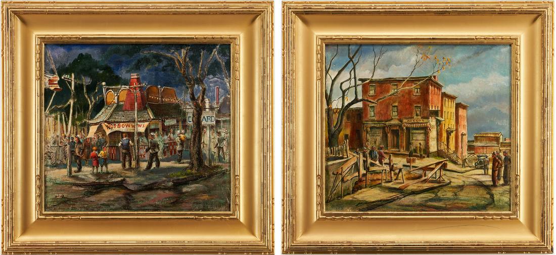 Two (2) WPA O/B Paintings, Attr. Jean Hogan (1 of 20)