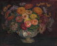 Maud Eggemeyer, Indiana, Still Life with Zinnias