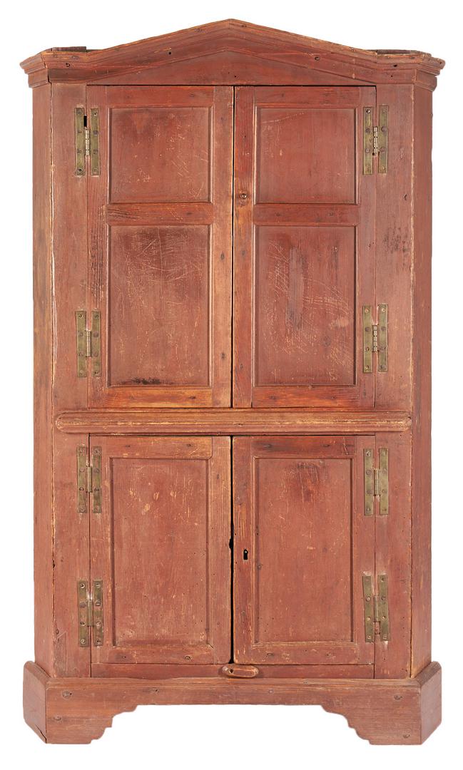 Southern Painted Yellow Pine Diminutive Corner Cupboard (1 of 17)