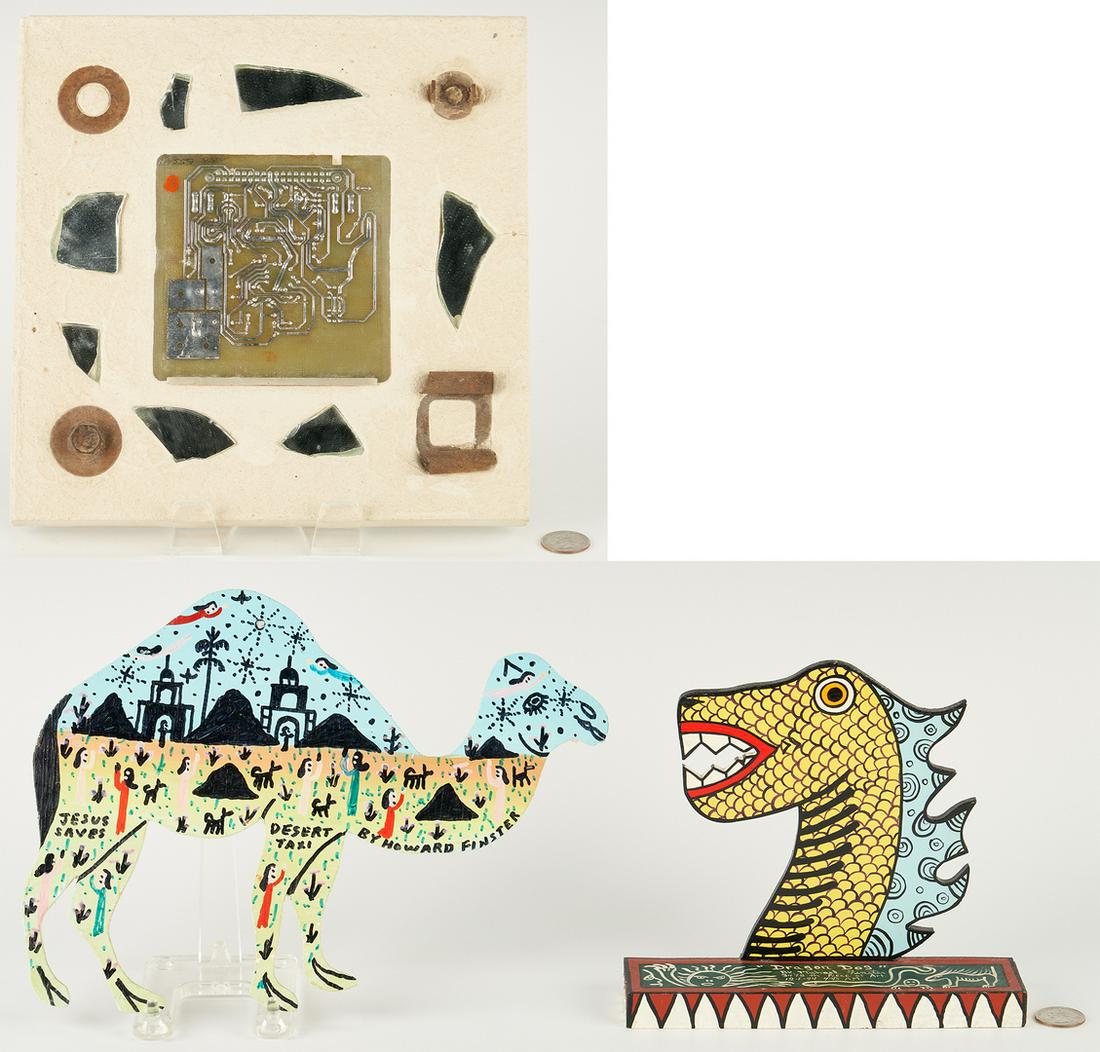 Finster Outsider Art Plaque, Camel and Dragon (1 of 20)
