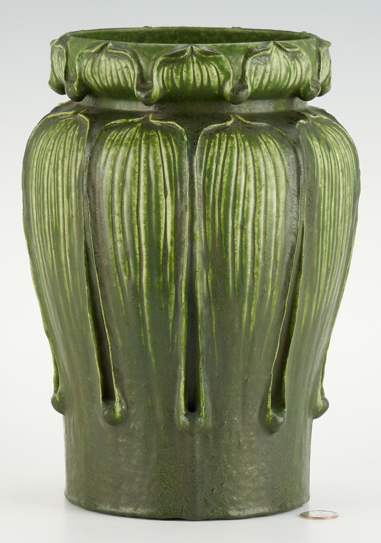 Grueby Faience Co. Pottery Vase, Kendrick Design (1 of 15)