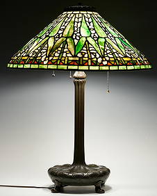 Tiffany Studios Table Lamp, Arrowroot Shade (1 of 20)