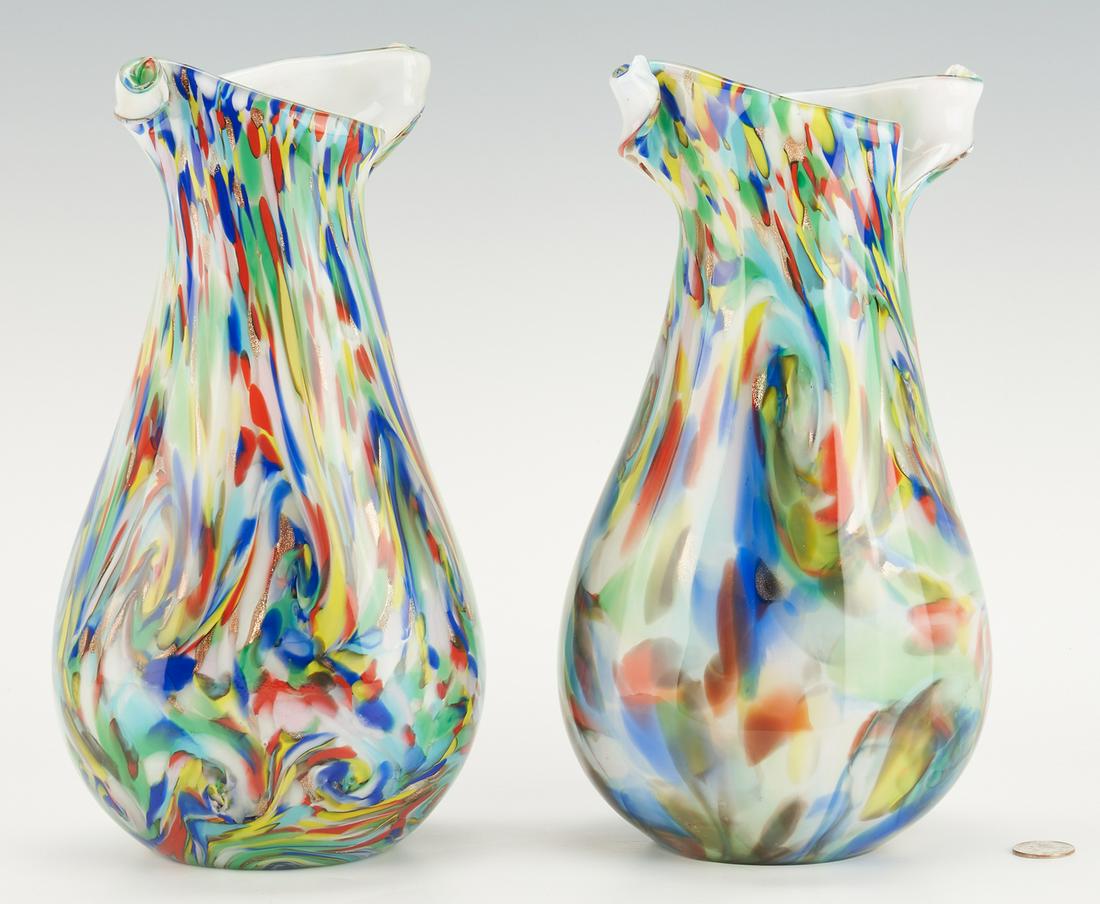 Pair of Vetreria Fratelli Toso Murano Glass Vases (1 of 9)