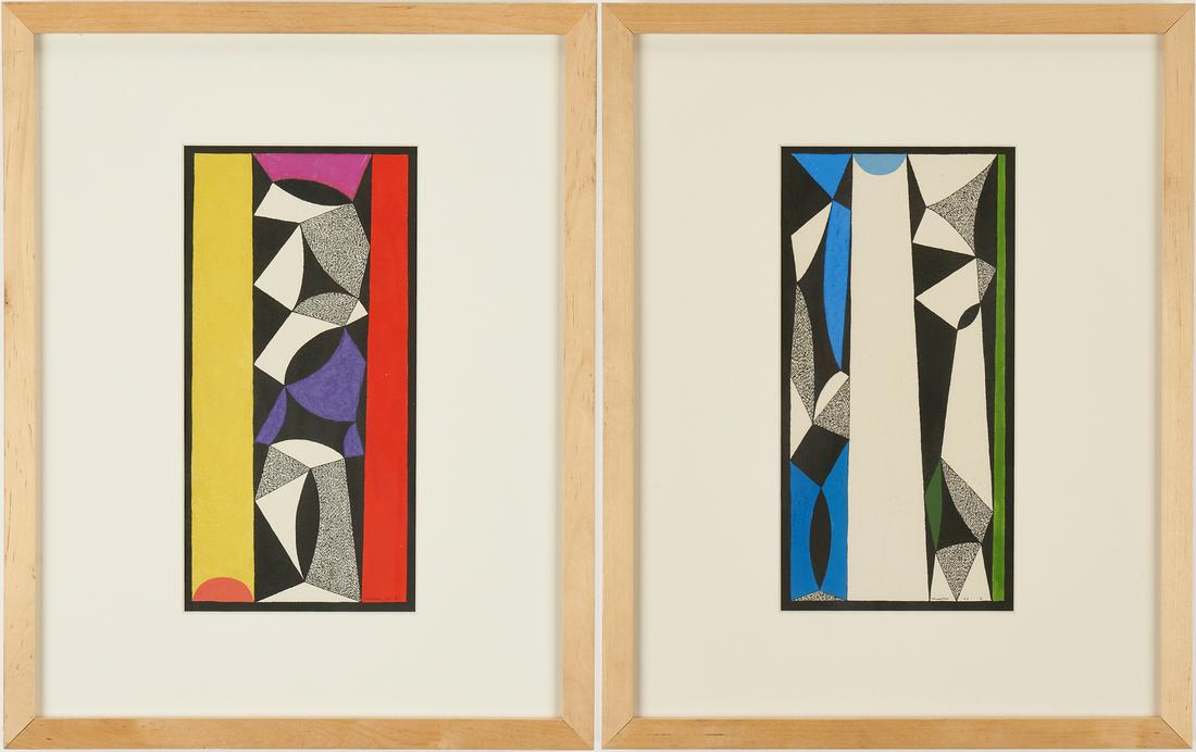 2 Douglas Denniston Paintings, Saints with Spectrum, (1 of 15)