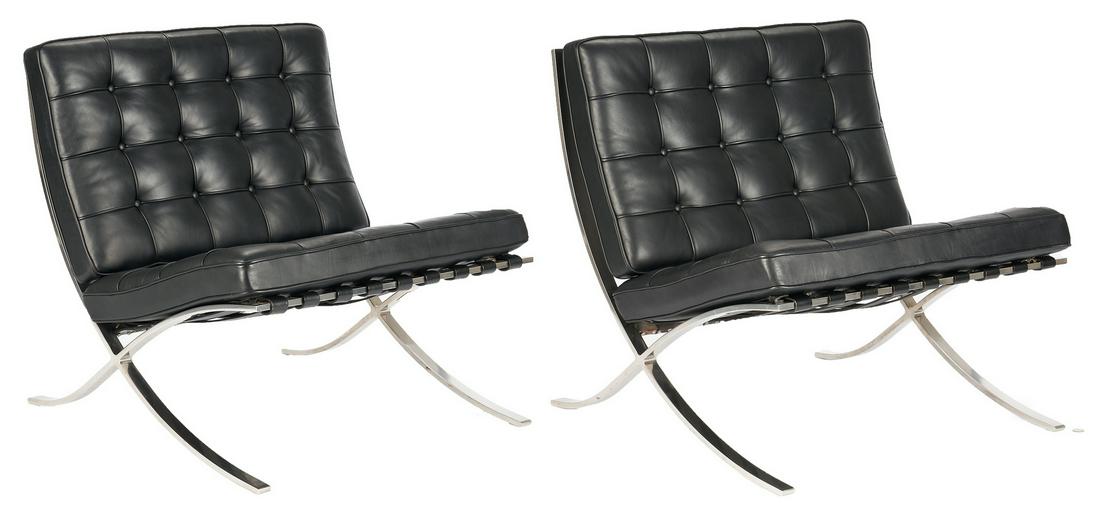 Pair Knoll Barcelona Chairs, Mies Van de Rohe (1 of 20)