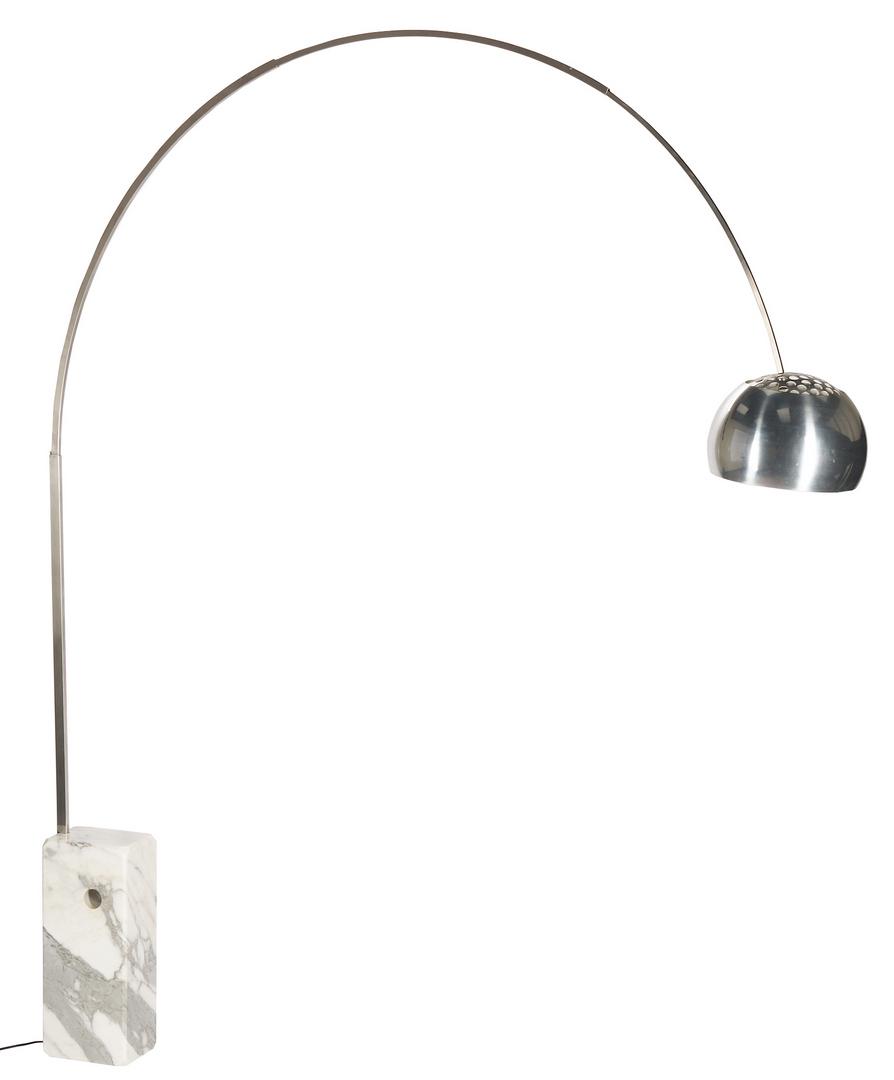 Italian Castiglioni Arco Floor Lamp w/ Marble Base, (1 of 10)