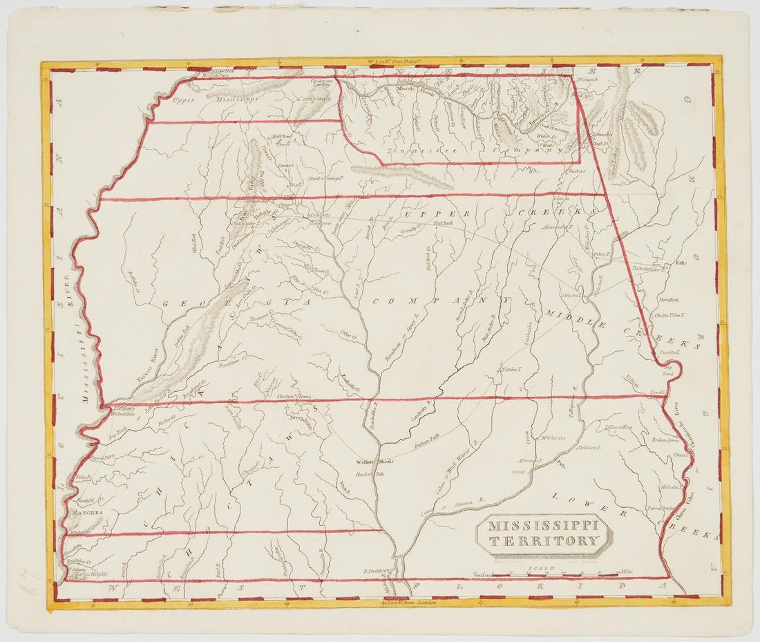 Mississippi Territory Map, S. Lewis, 1812 (1 of 7)