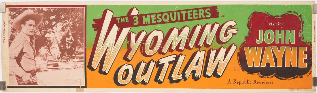 Early John Wayne Movie Poster, Wyoming Outlaw (1 of 8)