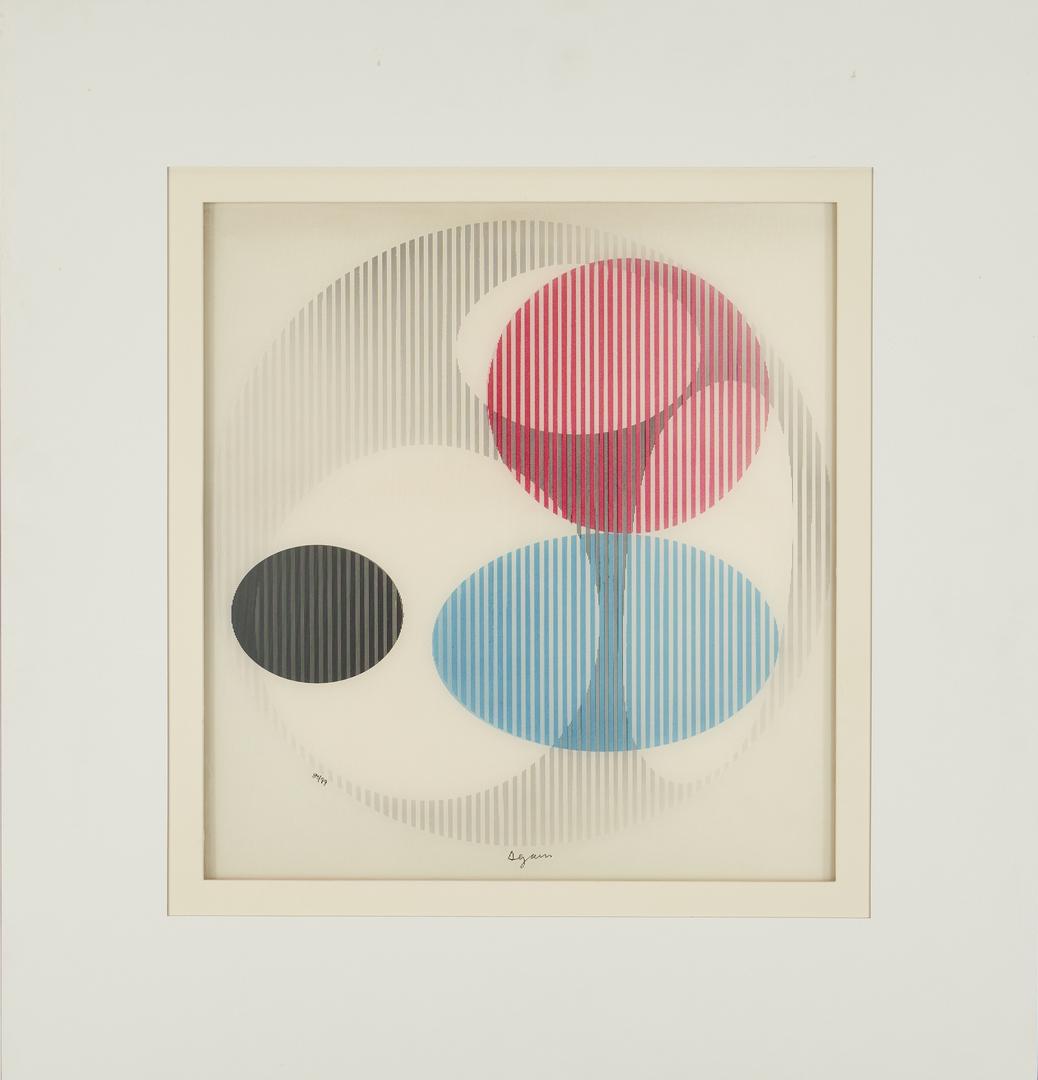 Yaacov Agam Kinetic Art Agamograph, Triple Galaxy (1 of 10)