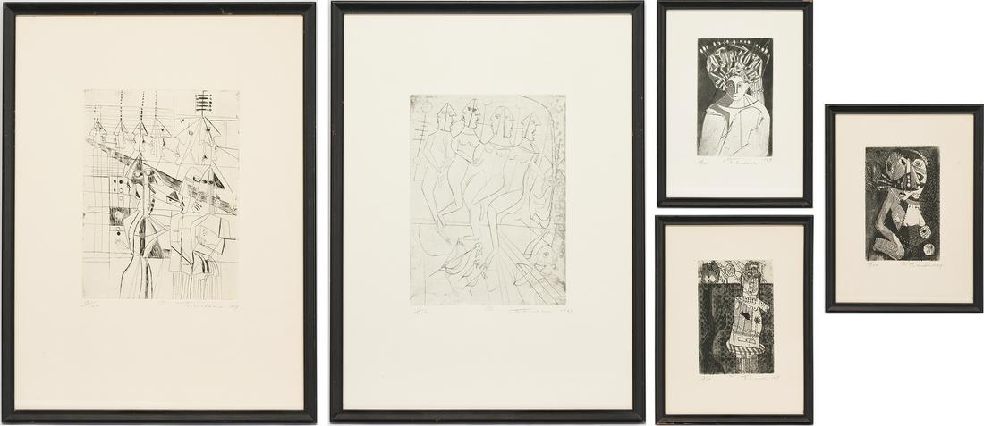 5 Nahum Tschacbasov Cubo-Surrealistic Etchings (1 of 20)