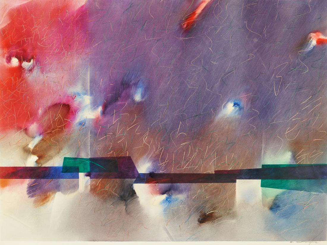 Exhibited Wattana Wattanapun Oil Painting, Purple (1 of 8)