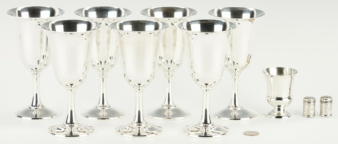7 Wallace Sterling Silver Goblets & 3 others (1 of 18)