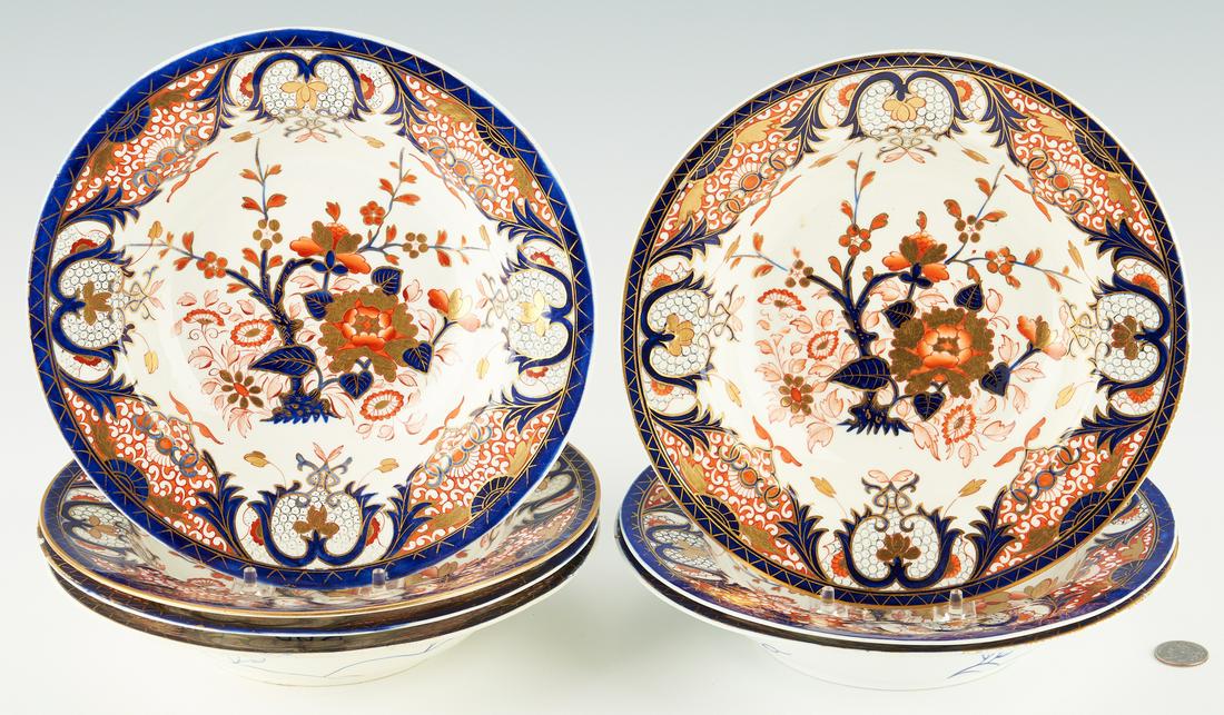 7 Royal Crown Derby Porcelain Soup Plates, Imari (1 of 11)