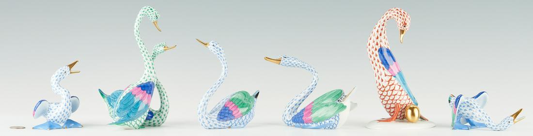 Group of 6 Herend Geese Figurines (1 of 18)