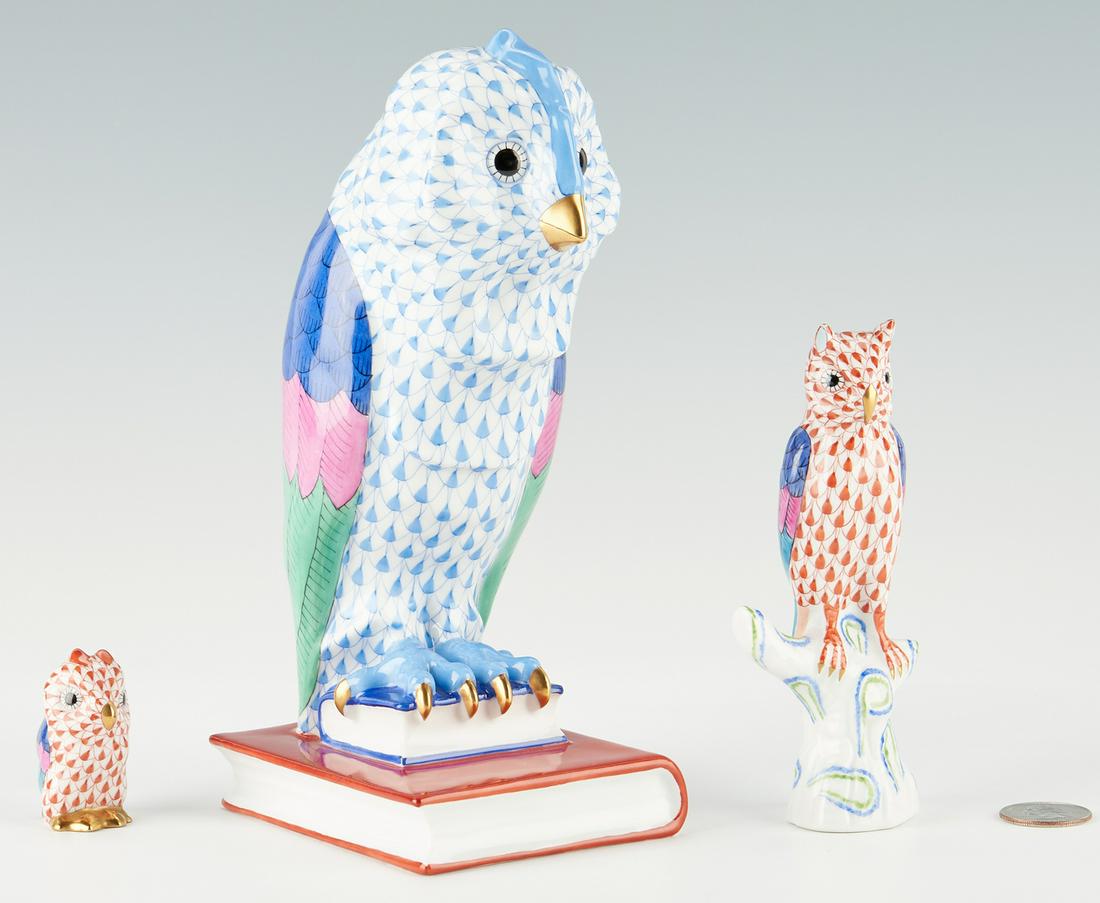 Group of 3 Herend Owl Figurines (1 of 11)