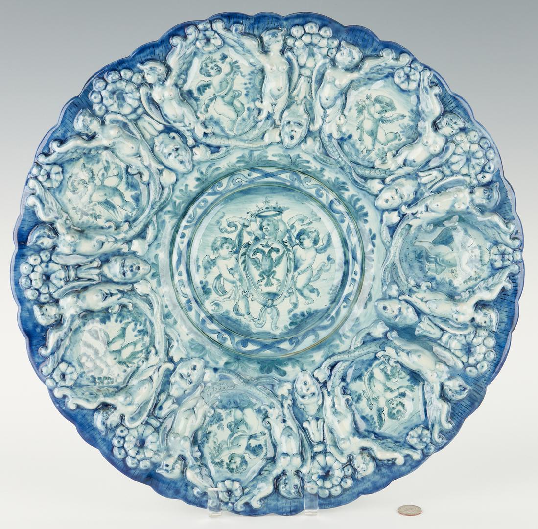 Dutch Faience Figural Relief Porcelain Charger (1 of 11)