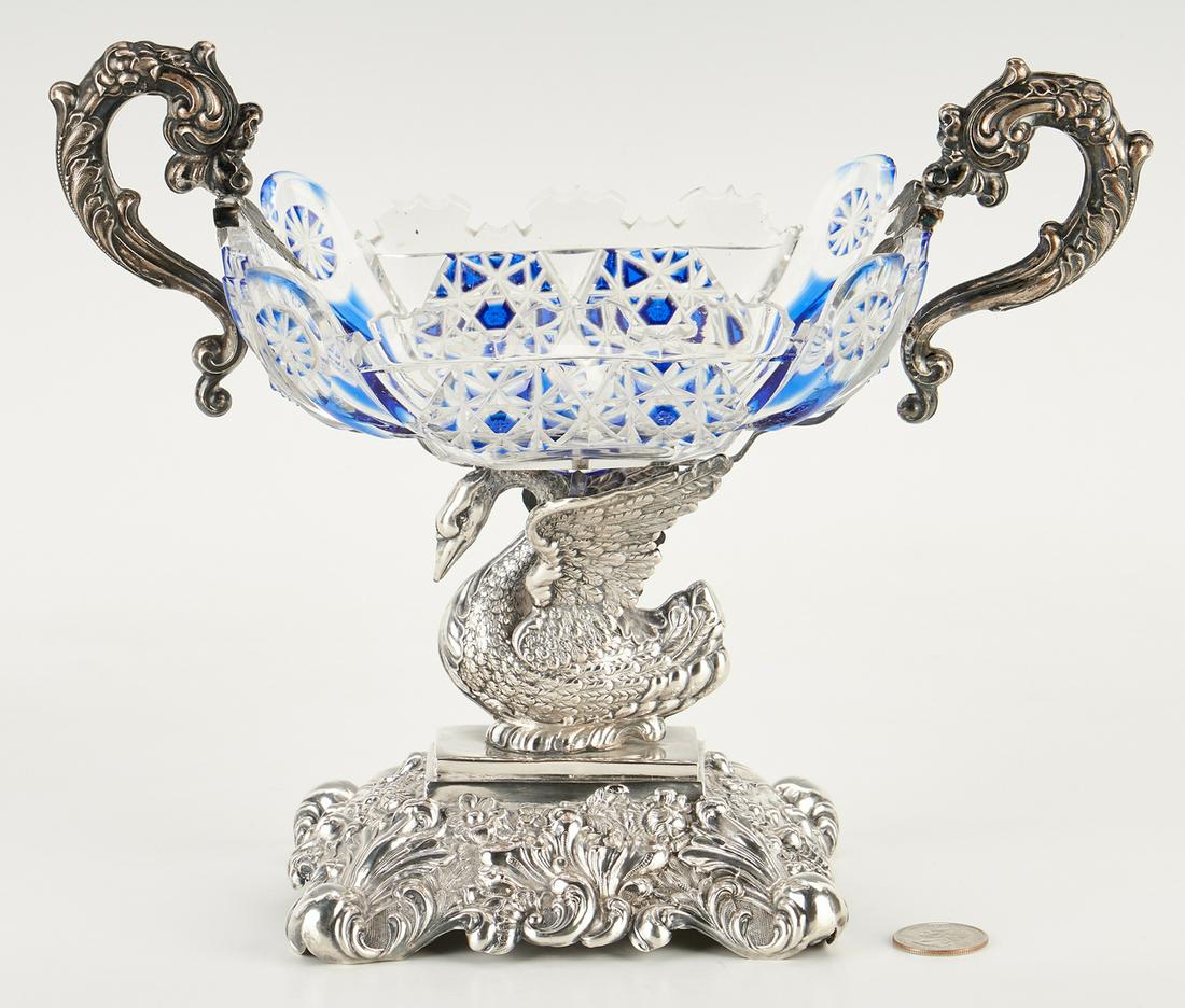 Continental Cut Crystal and Silverplated Swan Compote (1 of 12)