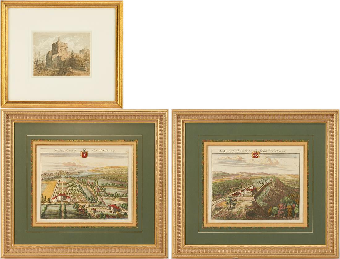 2 Johannes Kip Architectural Engravings of English (1 of 20)