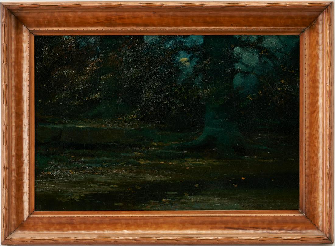 O/C landscape, Tree in Moonlight, Signed (1 of 16)