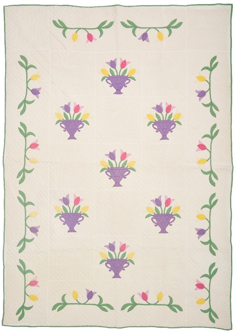 Tulip Basket Pattern Quilt,  Anne Orr Studio Design (1 of 12)